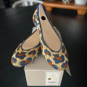 ROTHY’S The Square Ballet Flat in Midnight Spot, Size 6.5